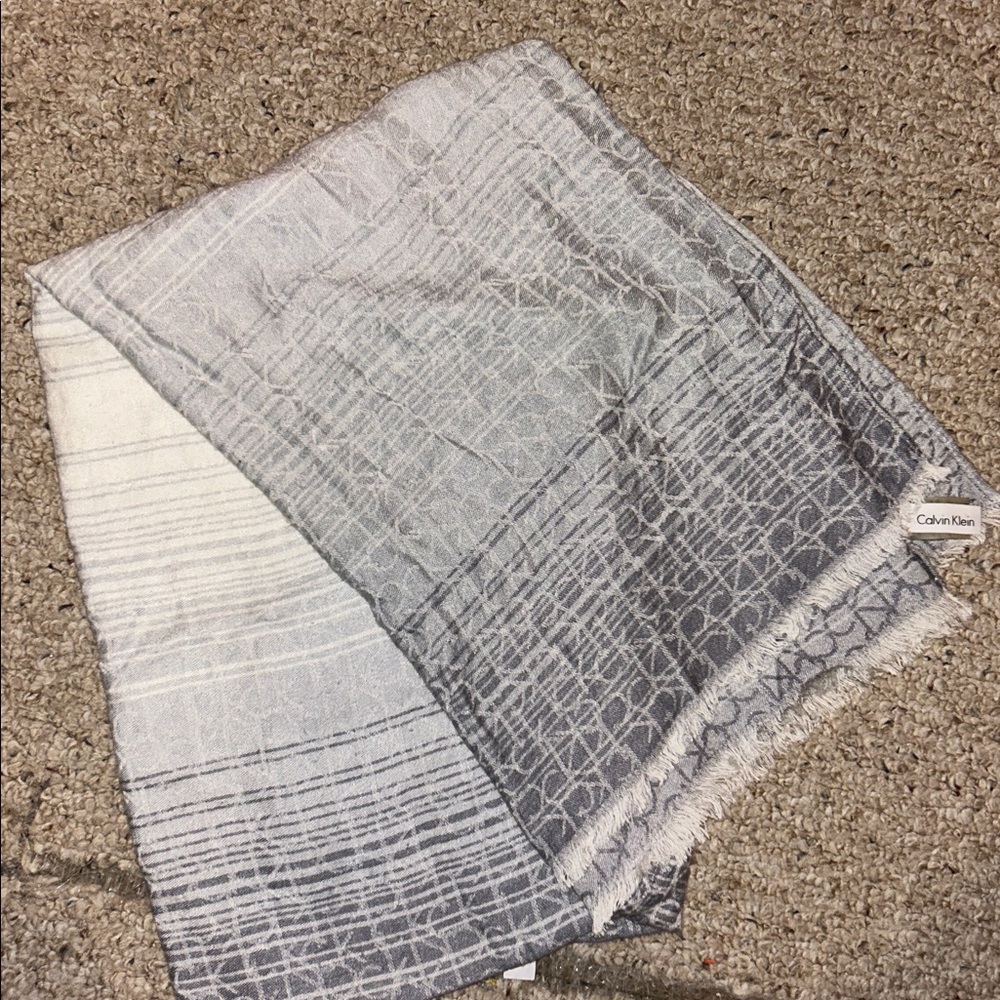 Calvin Klein scarf, unisex grey